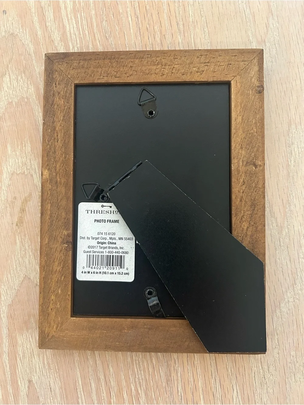 Target Brown Wood Picture Frame with Gray Inner Trim